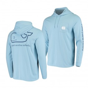 North Carolina Tar Heels Carolina Blue Whale Long Sleeve Hooded T-Shirt - Men's